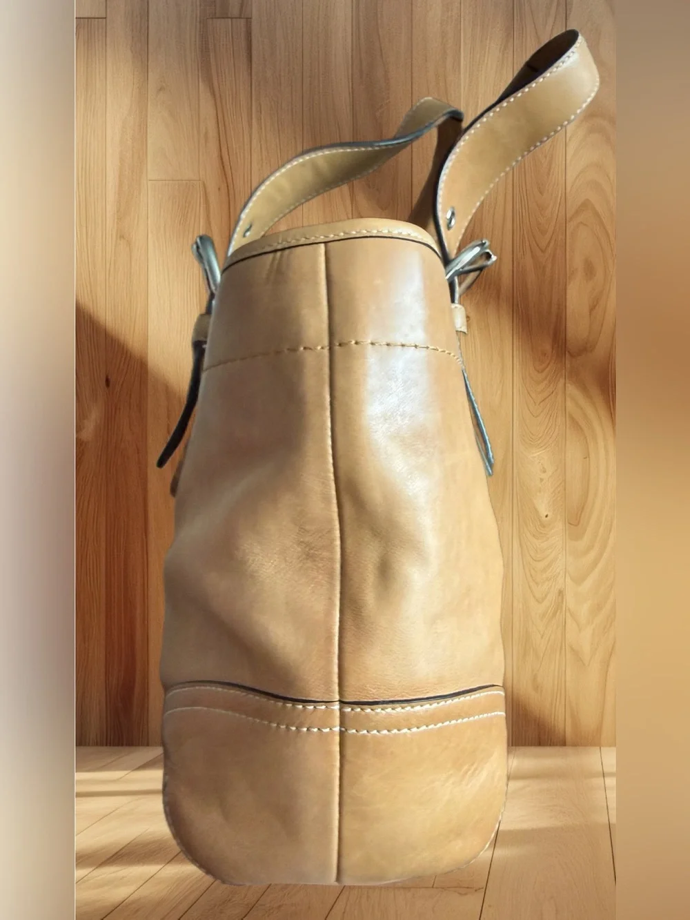 Coach Vintage Soho Glove Tanned Leather Tote Shoulder Bag Camel Tan 9544